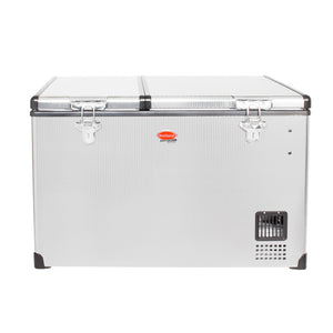 SnoMaster 66L Dual Compartment Stainless Steel Fridge/Freezer AC/DC