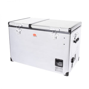 SnoMaster 66L Dual Compartment Stainless Steel Fridge/Freezer AC/DC