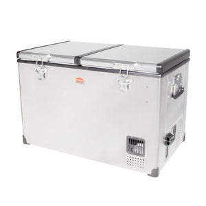 SnoMaster 82.5L Dual Compartment Stainless Steel Fridge/Freezer AC/DC